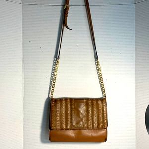 Michael Kors brown crossbody leather bag
